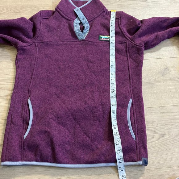 L.L bean purple sweater fleece pullover size small - Picture 6 of 6
